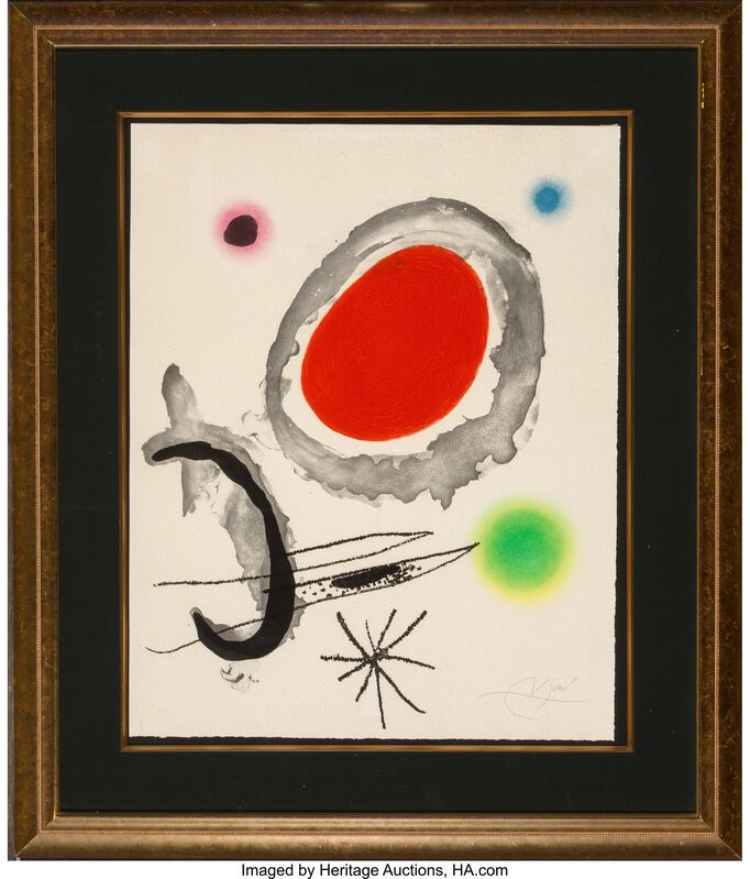 Joan Miró, ‘Oiseau entre deux astres’, 1967, Print, Etching, aquatint, and carborundum in colors on on Mandeure rag paper, Heritage Auctions