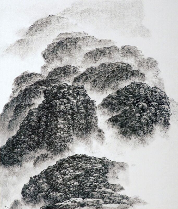 Hsia I-fu, ‘Mountain Landscape, No.1’, 2004, Painting, Ink on Album Leaf, M. Sutherland Fine Arts