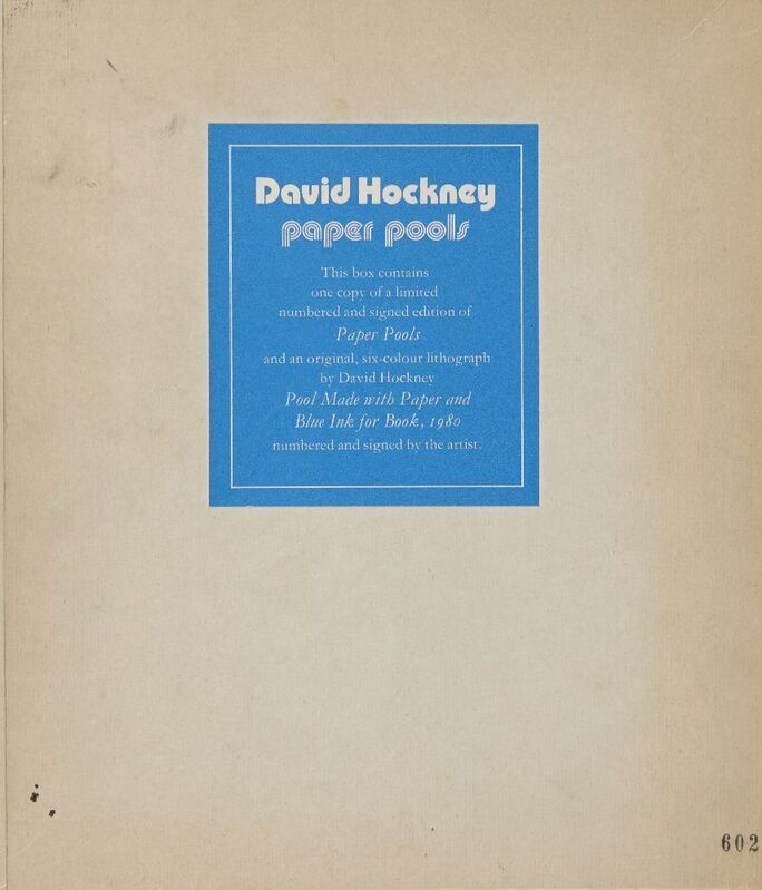 David Hockney, ‘Paper Pools Book’, 1980, Books and Portfolios, Roseberys