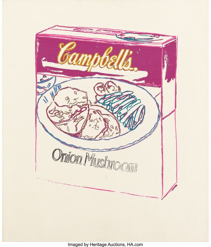 Andy Warhol, ‘Campbell's Soup Box (Onion Mushroom)’, 1986, Print, Synthetic polymer paint and silkscreen ink on canvas, Heritage Auctions
