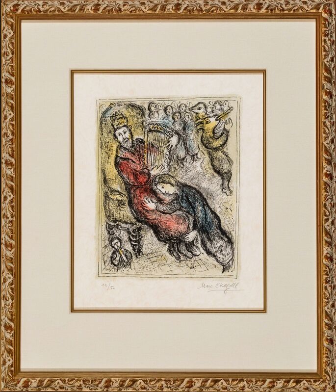 Marc Chagall, ‘Le roi David à la lyre’, 1979, Print, Lithograph in colors on Japon nacré paper, Heritage Auctions