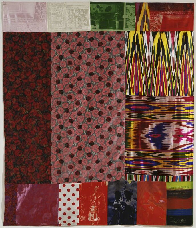 Robert Rauschenberg, ‘Samarkand Stitches I’, 1988, Print, Unique screen print and fabric collage, Gemini G.E.L.