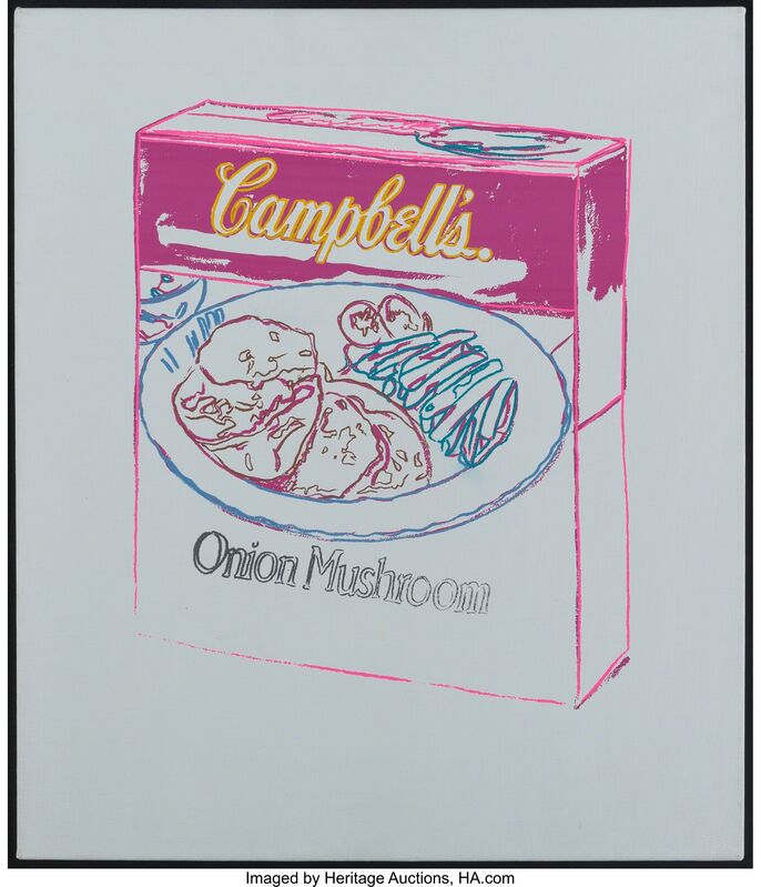 Andy Warhol, ‘Campbell's Soup Box (Onion Mushroom)’, 1986, Print, Synthetic polymer paint and silkscreen ink on canvas, Heritage Auctions