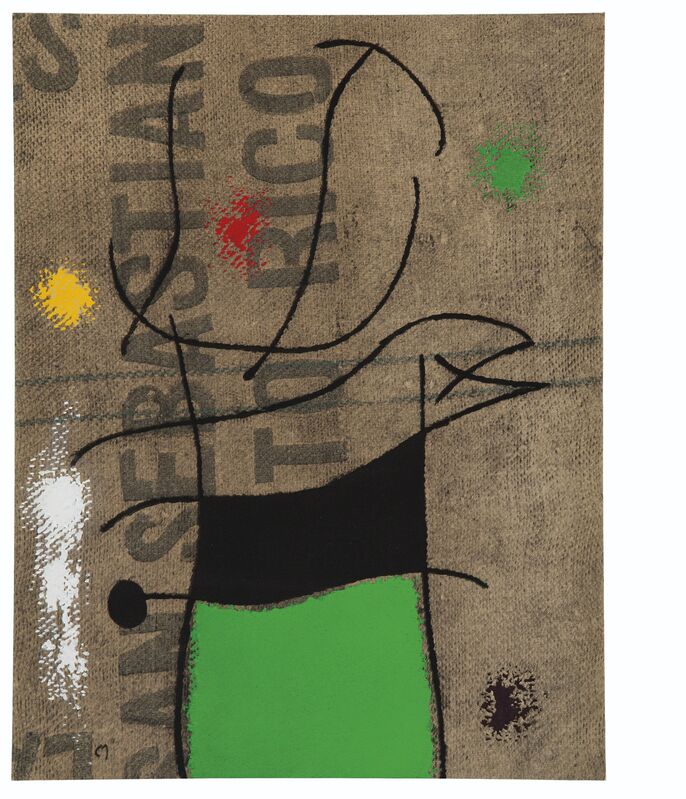 Joan Miró, ‘Yvon Taillandier, Miro, 1959-61, Pierre Matisse Gallery, New York, 1961’, Print, The complete set of one signed and numbered etching with aquatint and four lithographs in colors (including the cover), with two color variants of the second lithograph and the etching, Christie's