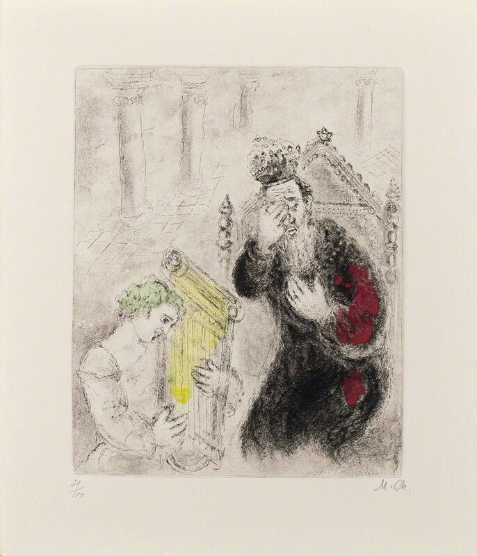 Marc Chagall, ‘Saul Et David (C. Bks 30)’, 1931-39, Print, Hand-colored etching, on Arches paper, Doyle