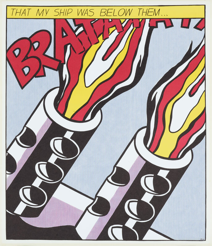 Roy Lichtenstein, ‘As I Opened Fire’, 2000, Print, Three offset lithographs in colors (triptych), Rago/Wright/LAMA