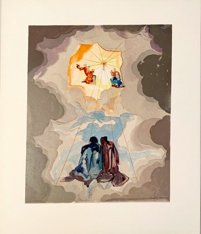 Salvador Dalí, ‘La Divine Comédie - Paradis 15 - Extase de Dante’, 1963, Print, Original wood engraving on BFK Rives paper, Samhart Gallery