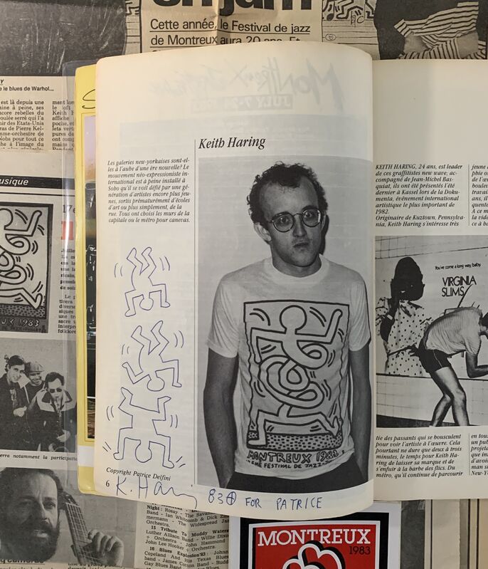 Keith Haring, ‘Untitled ('Falling Men' - Montreux 1983)’, 1983, Drawing, Collage or other Work on Paper, Pen, paper, Artificial Gallery