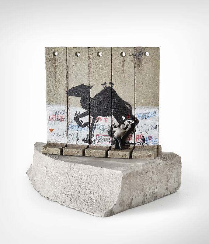 Banksy, ‘Walled Off Hotel - Five-Part Souvenir Wall Section (Camel)’, Sculpture, Hand-painted resin sculpture with West Bank Separation Wall base, Tate Ward Auctions