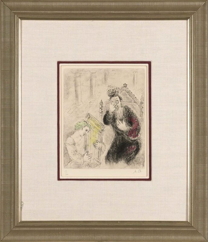 Marc Chagall, ‘Saül Et David (C. Books 30)’, 1931-39, Print, Hand-colored etching, on Arches paper, Doyle