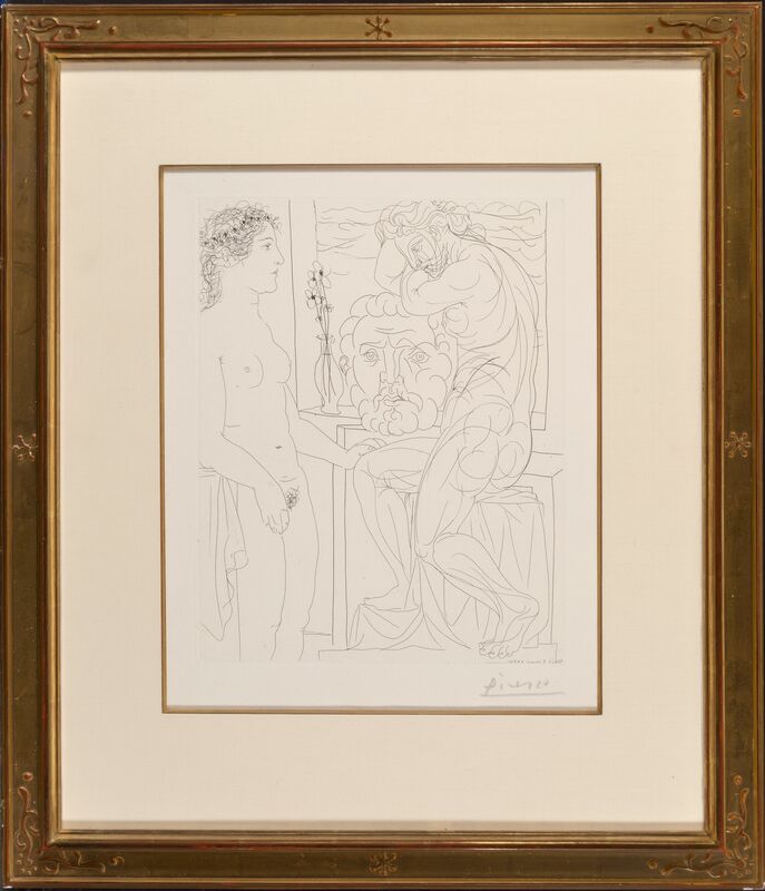 Pablo Picasso, ‘Modèle nu et sculptures, from La Suite Vollard’, 1933, Print, Etching on Montval laid paper, with watermark, Heritage Auctions