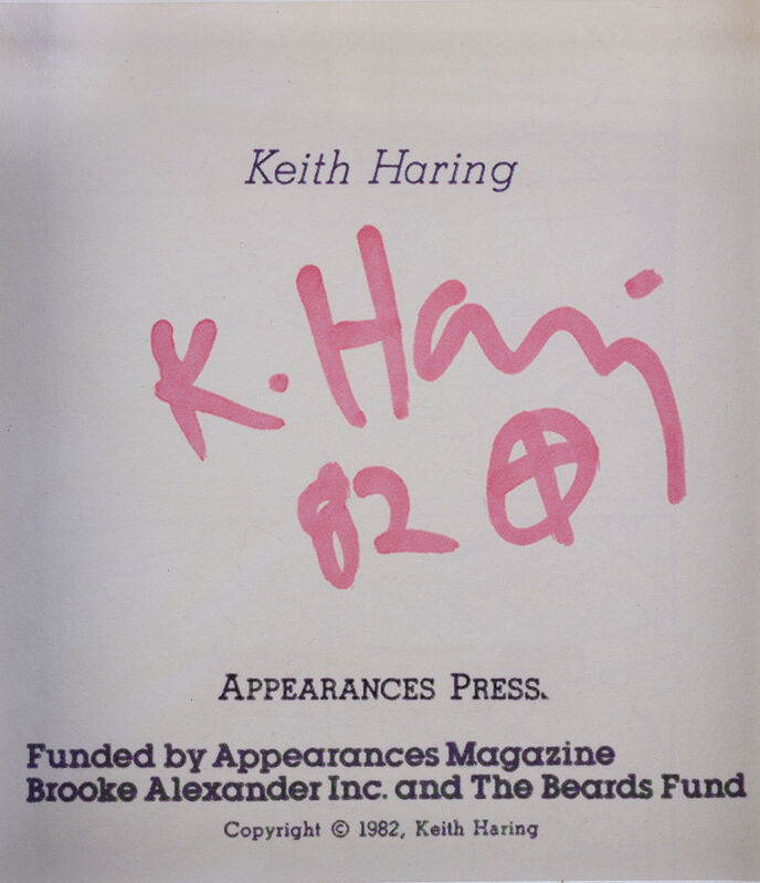 Keith Haring, ‘U.F.O. and Dolphin’, 1982, Drawing, Collage or other Work on Paper, Felt-tip marker on Keith Haring zine cover,  M.S. Rau
