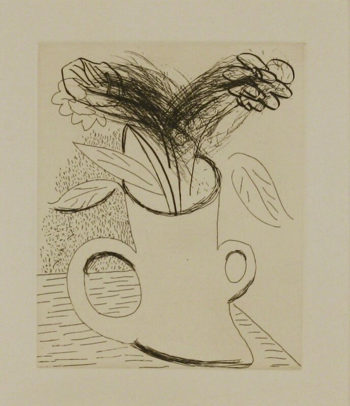 David Hockney, ‘Flowers In A Double Handled Vase’, 1982, Print, Etching with drypoint, Sworders