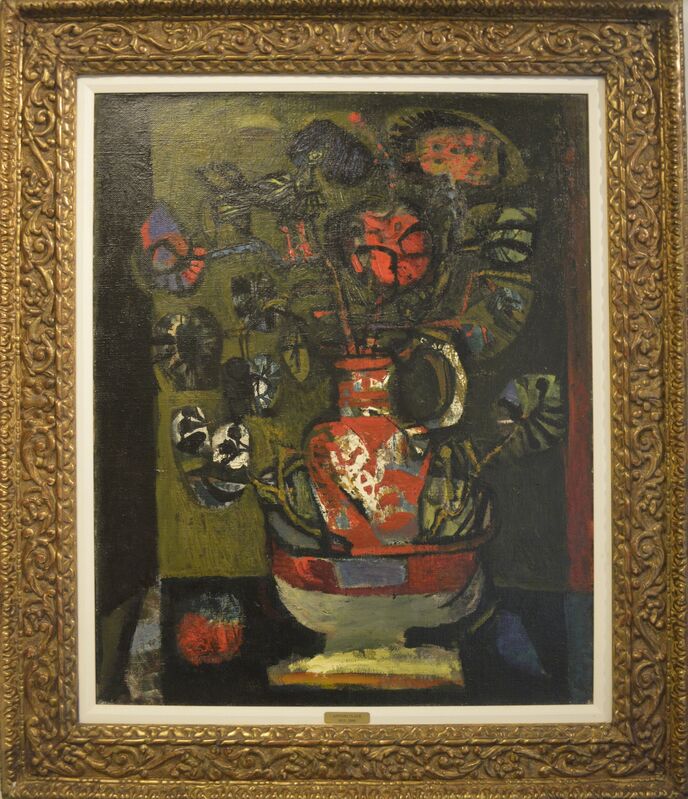 Antoni Clavé, ‘Vase With Flowers’, 1954, Painting, Oil on Canvas, Queen Fine Arts