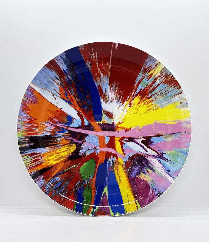 Damien Hirst, ‘'Beautiful, Amore, Gasp, Eyes Going into Top of Head and Fluttering'’, 2012, Ephemera or Merchandise, Bone china transfer-printed porcelain plate. Slipcast signature, title and date to underside., Signari Gallery