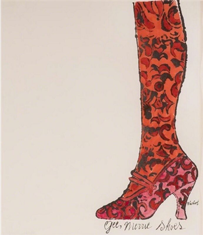 Andy Warhol, ‘Boot’, 1954, Painting, Watercolor, Markowicz Fine Art