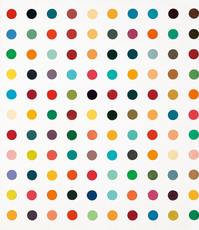 Damien Hirst, ‘Arg-Arg-Lys Ala-Ser-Gly-Pro’, 1994, Painting, Household gloss on canvas, Omer Tiroche Gallery