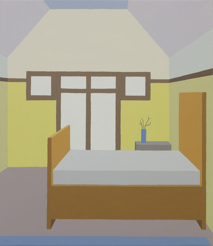 Zsofia Schweger, ‘Bedroom at the Frank Lloyd Wright Home and Studio in Oak Park, Illinois’, 2019, Painting, Acrylic on canvas, Sapar Contemporary