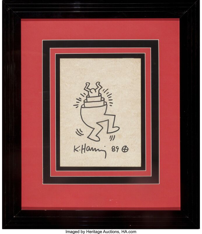 Keith Haring, ‘Untitled’, 1989, Other, Ink on cardboard, Heritage Auctions