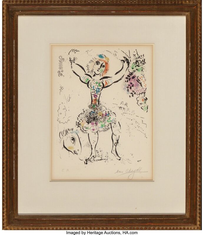 Marc Chagall, ‘La Jongleuse’, 1960, Print, Lithograph in colors on Arches paper, Heritage Auctions