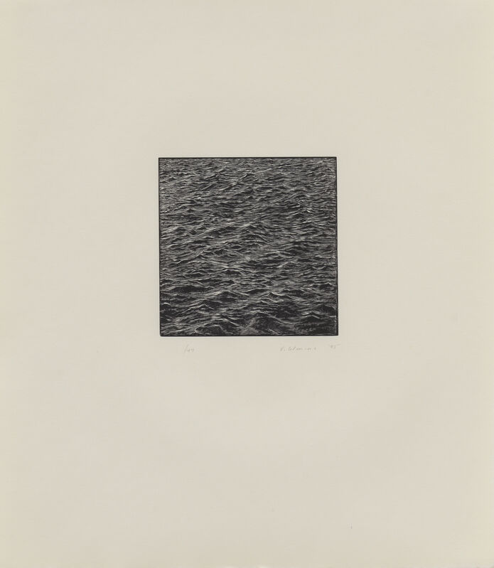 Vija Celmins, ‘Untitled (Ocean Woodcut)’, 1995, Print, Woodcut, Susan Sheehan Gallery