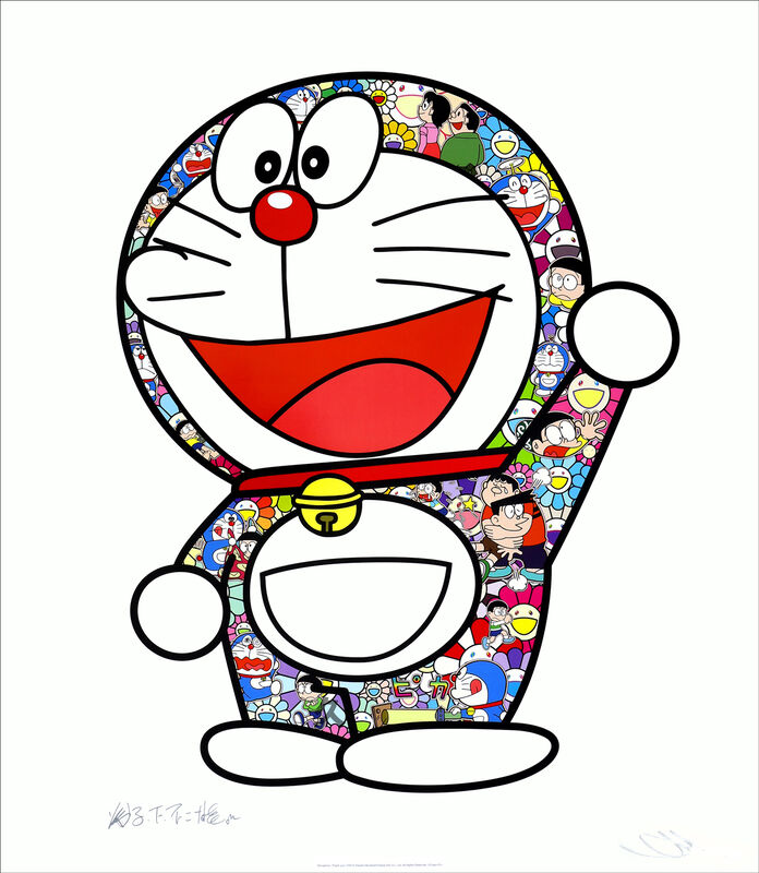Takashi Murakami, ‘Doraemon: Thank You! Lithograph’, 2020, Print, Offset Lithograph, Kumi Contemporary / Verso Contemporary