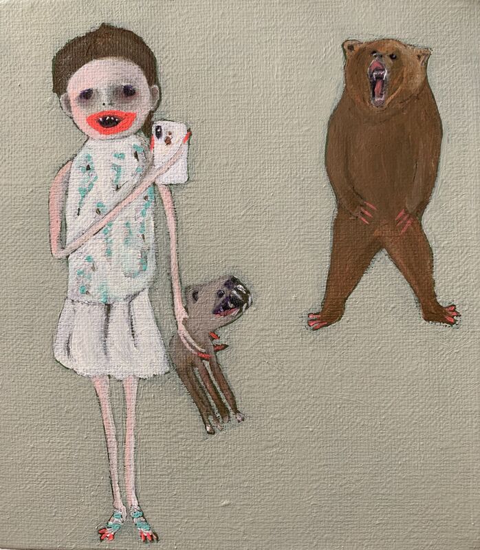 Cocó Caballero, ‘Miedo a los animales salvajes’, 2020, Painting, Oil on canvas, Isabel Croxatto Galería