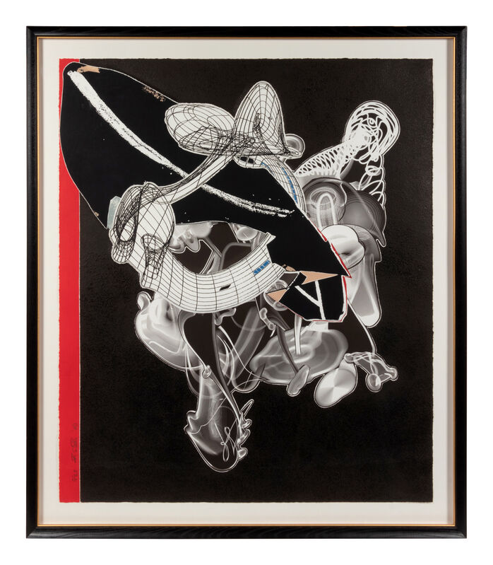 Frank Stella, ‘Schwarze Weisheit for D.J.’, 2000, Print, Lithograph, etching, aquatint and relief with embossing, Hindman