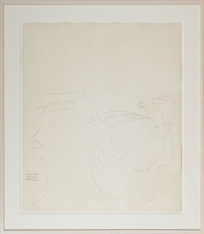 Andy Warhol, ‘Dancers’, ca. 1954, Drawing, Collage or other Work on Paper, Ink on paper (framed), Rago/Wright/LAMA