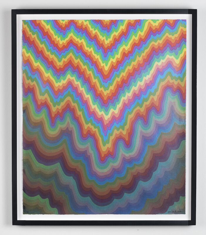 Jen Stark, ‘Dimensional Shift’, 2019, Print, 11 color silkscreen with color shifting pigment, Joshua Liner Gallery