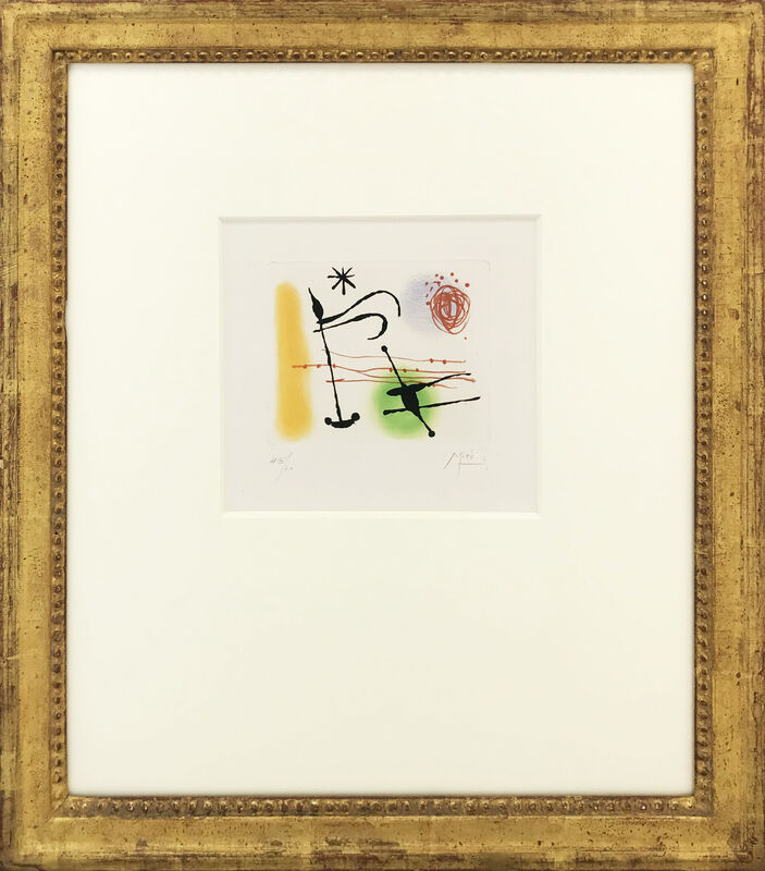 Joan Miró, ‘ONE PLATE (FROM LA BAGUE D'AURORE SUITE)’, 1957, Print, ETCHING & AQUATINT, Gallery Art