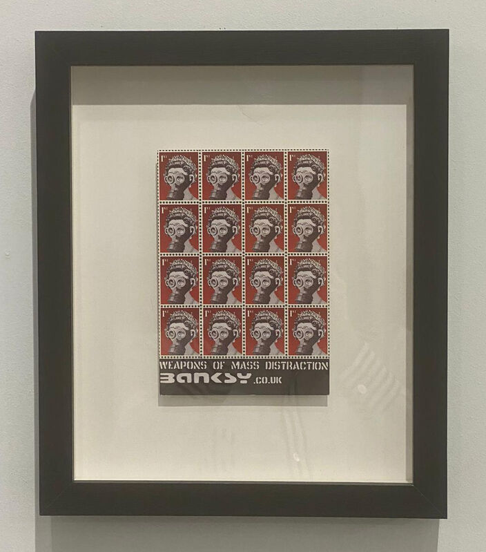 Banksy, ‘Weapons of Mass Distraction’, 2001, Other, 16 postages stamps, Artaflo Collective Ltd