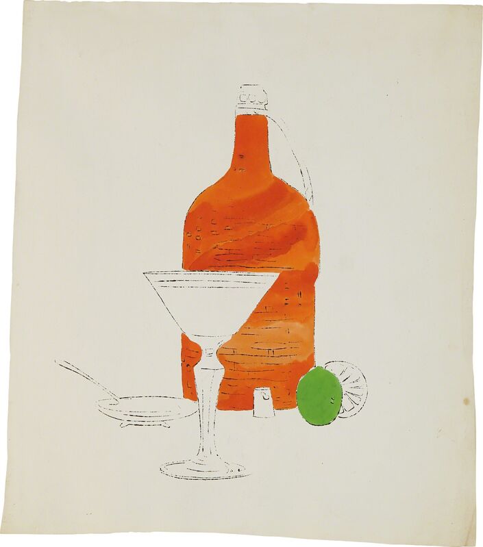Andy Warhol, ‘Still Life’, 1957, Drawing, Collage or other Work on Paper, Ink and watercolor on Strathmore paper, Phillips