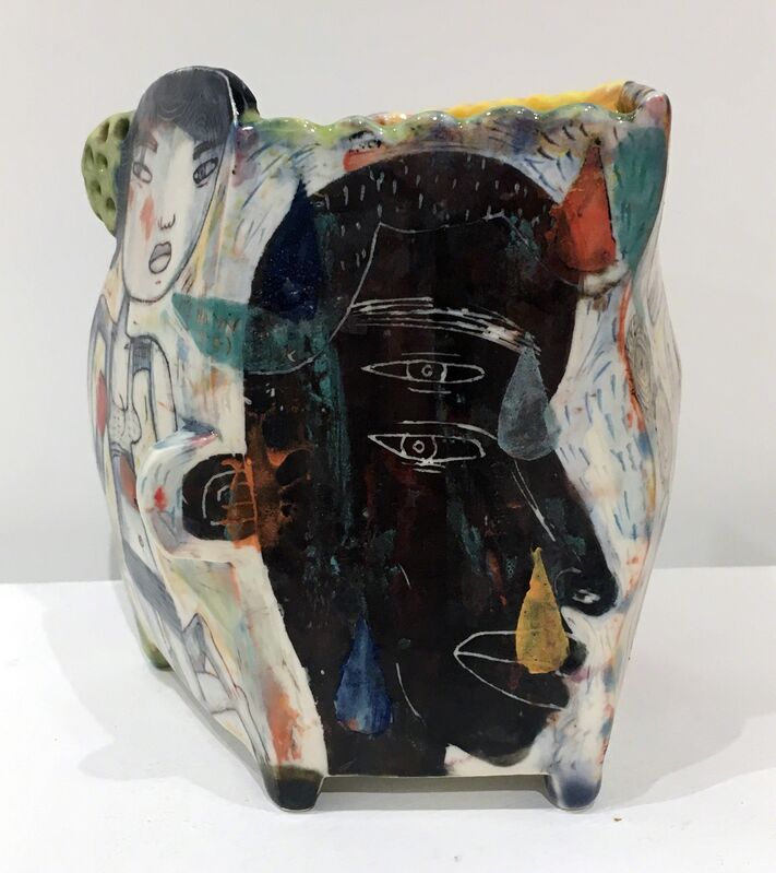 Kevin Snipes, ‘Knuckle Sandwich’, 2018, Sculpture, Porcelain, glaze, underglaze, oxide wash, Duane Reed Gallery