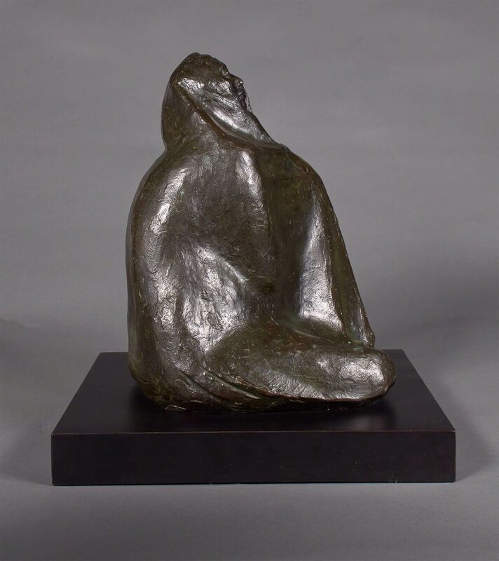Francisco Zúñiga, ‘Mujer Sentada con Rebozo’, 1973, Sculpture, Bronze with dark green patina, Doyle