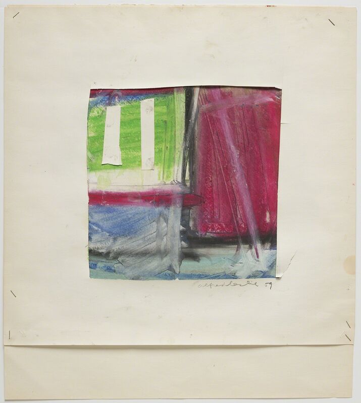 Alfred Leslie, ‘Theodoric’, 1959, Drawing, Collage or other Work on Paper, Oil on Paper with Staples, Hill Gallery