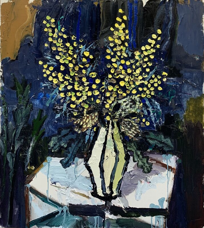 Paul Ryan, ‘Wattle and Yellow Vase’, 2019, Painting, Oil on linen, Nanda\Hobbs