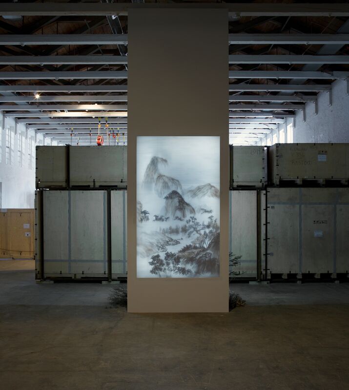 Xu Bing 徐冰, ‘Background Story’, 2012, Natural debris attached to acrylic panel, light box, MASS MoCA