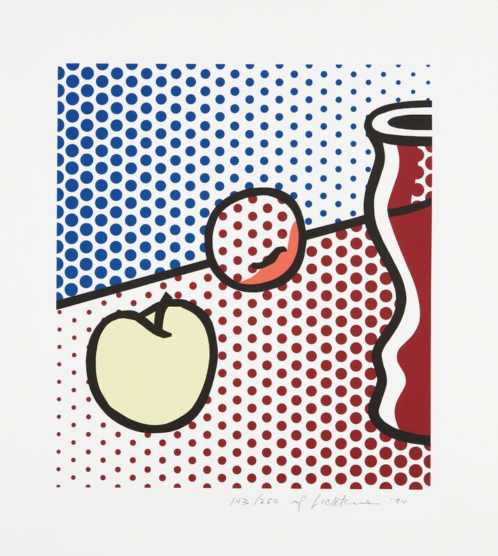 Roy Lichtenstein, ‘Still Life with Red Jar’, 1994, Print, Screenprint in colors, on Lanaquarelle Watercolor paper, with full margins, Phillips