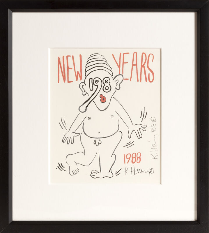 Keith Haring, ‘New Year's Invitation '88 (Nude)’, 1988, Ephemera or Merchandise, Silkscreen, RoGallery