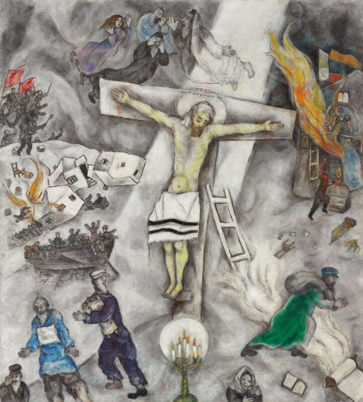 Marc Chagall, ‘White Crucifixion’, 1938, Painting, Oil on Canvas, Art Institute of Chicago