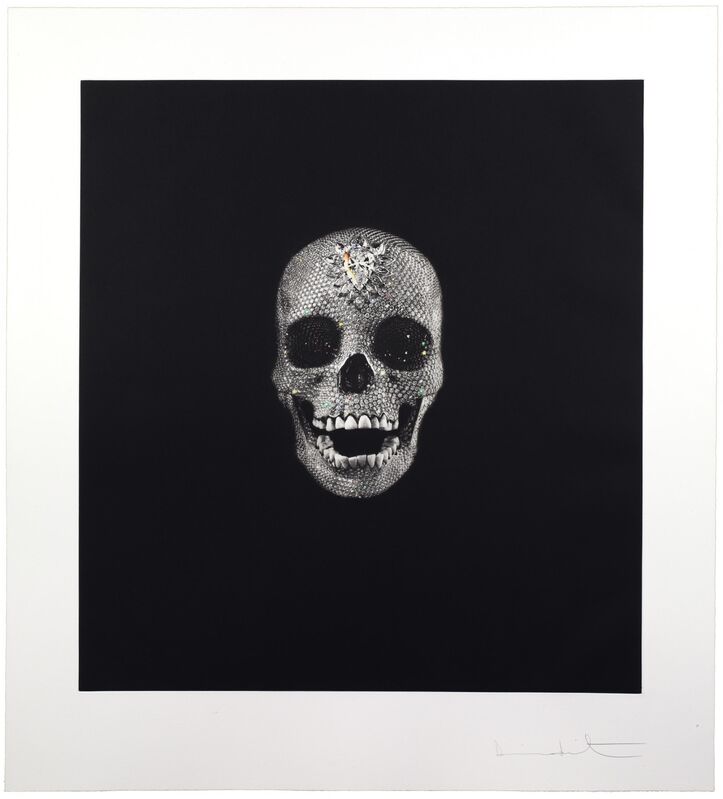 Damien Hirst, ‘Victory Over Death (‘Smiley’)’, 2008, Mixed Media, Single photogravure etching with hand-colouring in gouache, paper, pencil, Artificial Gallery