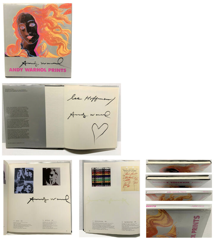 Andy Warhol, ‘"Andy Warhol Prints", Signed 3-Times/ Heart Drawing, Dedicated to Lee Hoffman (listed artist), Exhibition Catalogue, Ronald Feldman Fine Arts / Editions Schellmann’, 1985, Books and Portfolios, Print on paper, VINCE fine arts/ephemera