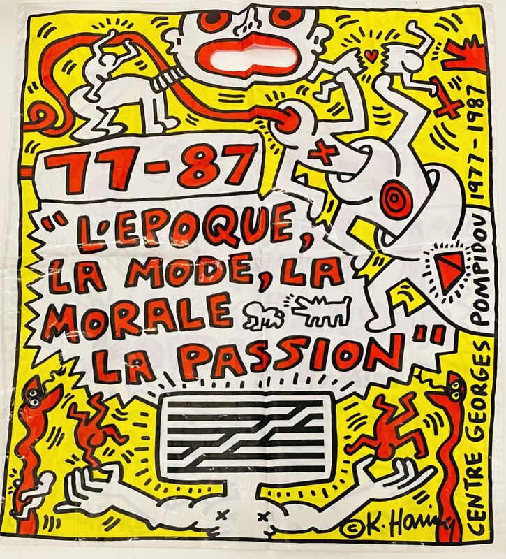 Keith Haring, ‘Keith Haring Pompidou Paris ’, 1987, Design/Decorative Art, Illustrated bag, Lot 180 Gallery
