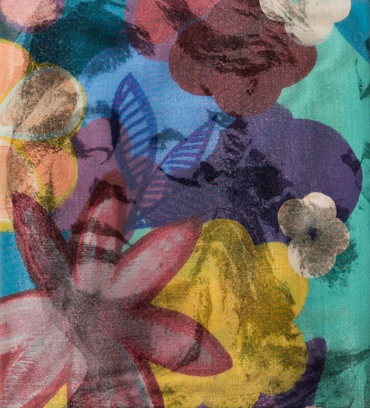 Katya Zvereva, ‘Chroma Girl ’, 2019, Painting, Hand colored monotype on layers of cotton and satin fabric over oil and acrylic painting, The Untitled Space