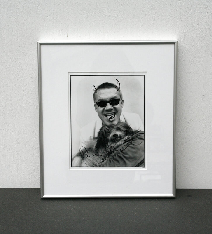 Damien Hirst, ‘Self portrait with dog’, c2002, Photography, Gelatin silver print, IBASHO