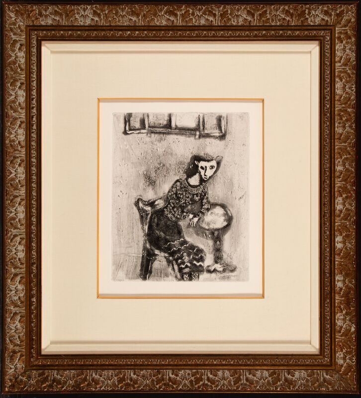 Marc Chagall, ‘La chatte métamorphosée en femme, from Jean de La Fontaine, Fables’, 1952, Print, Etching on wove paper, Heritage Auctions