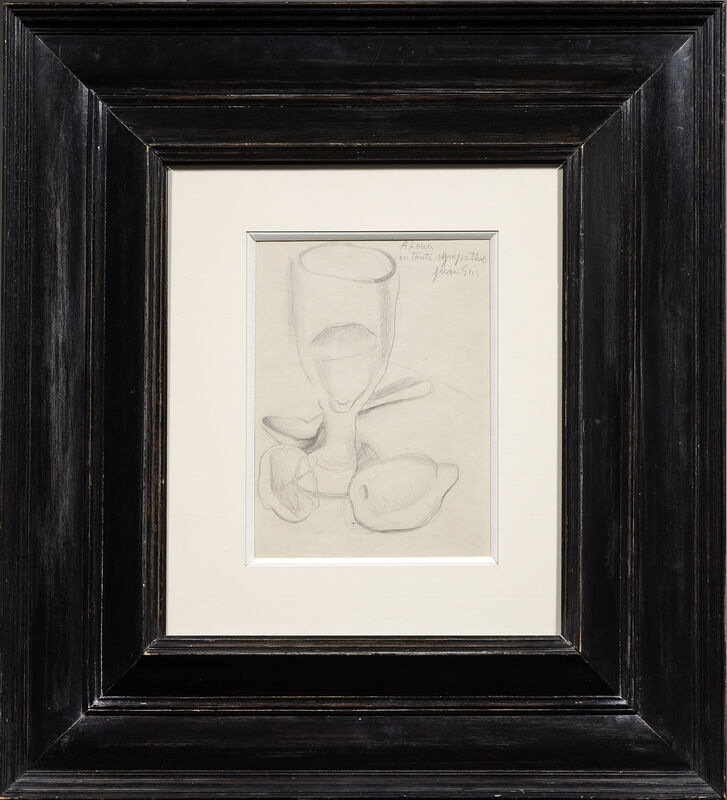 Juan Gris, ‘Verre et Citron ’, ca. 1911-18, Drawing, Collage or other Work on Paper, Charcoal on paper, Galerie Jean-François Cazeau