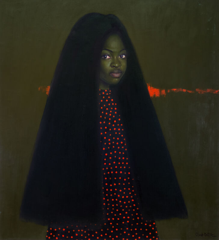 Oluwole Omofemi, ‘Omonalisa IV’, 2020, Painting, Oil and acrylic on canvas, Out of Africa Gallery