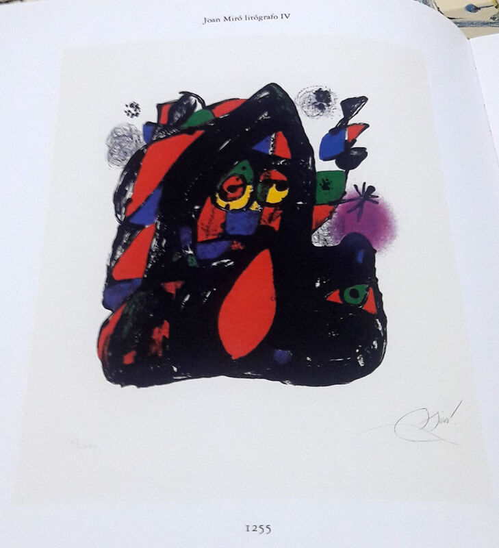 Joan Miró, ‘from Joan Miró lithographs IV, 1981, plate A (M. 1255, C. 249)’, 1981, Print, Lithograph in colours on Velin d’Arches paper with full sheet and wide margins, on its portfolio, Invertirenarte.es